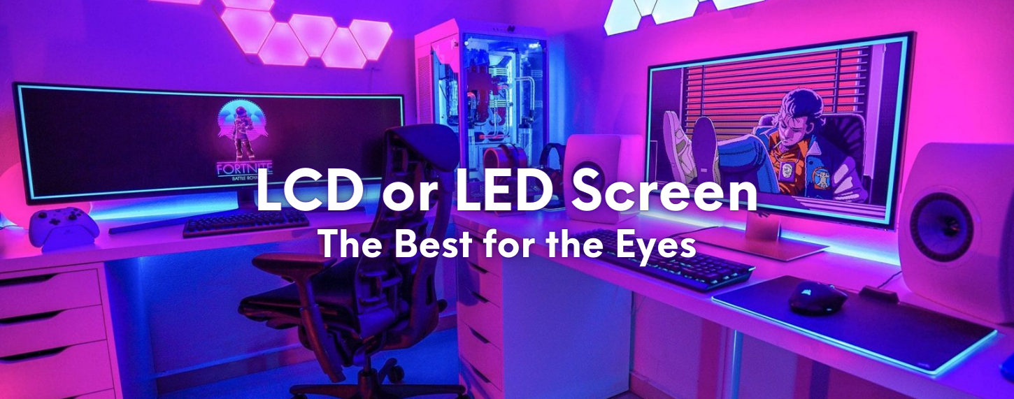 lcd or led screen for the eyes