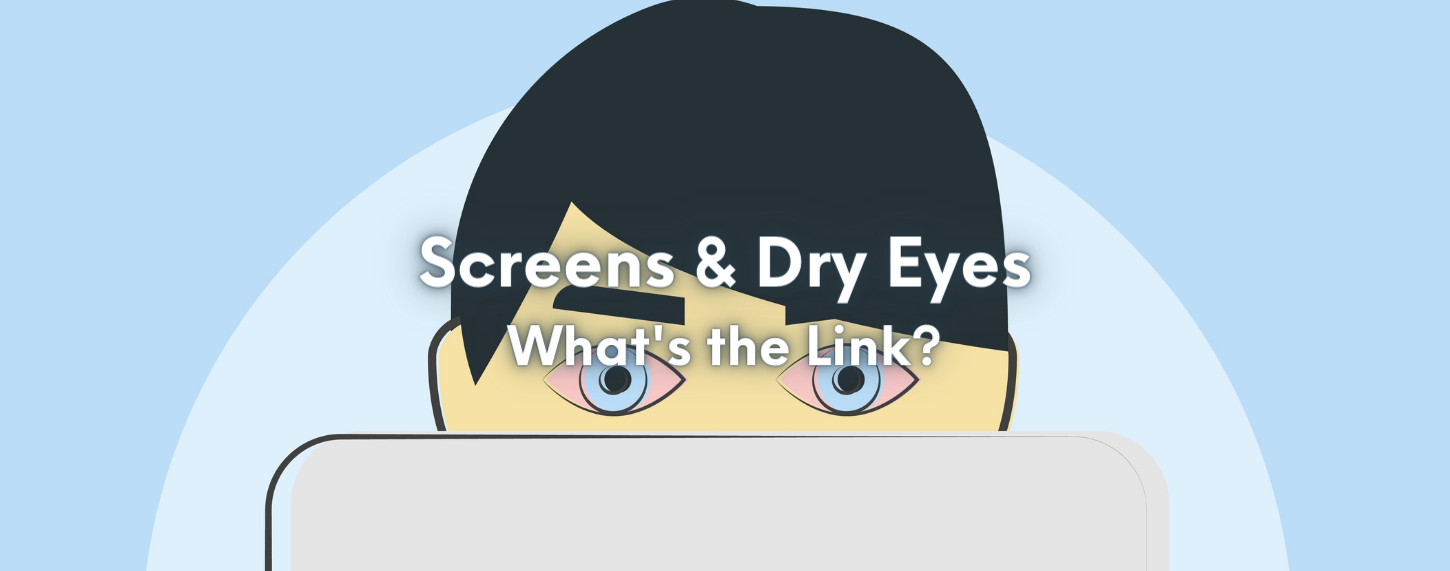 Screen user with dry eyes