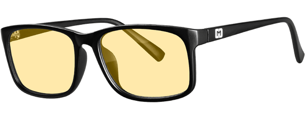 Yellow tinted top gaming glasses
